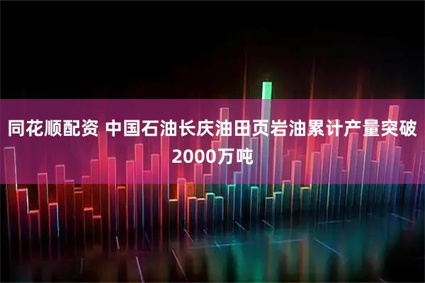 同花顺配资 中国石油长庆油田页岩油累计产量突破2000万吨